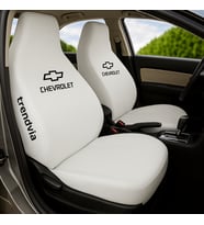 Chevrolet Logolu Araç Koltuk Kılıfı – Penye Kumaş, Servis Tipi Ön ve Arka Takım (Beyaz)