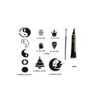 Minimal Parmak ve Sırt Serisi Tüp Kına ve Fırça hediyeli Tattoo Geçici Dövme Seti