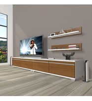 Decoraktiv Eko 220T Mdf Tv Ünitesi Tv Sehpası (Beyaz - Ceviz)
