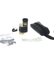 pilelistore 6X24 Baigish Askeri Tarzi Pirinç Ve Deri Kaplamalı Deri Çantalı Monocular Dürbün Sarı