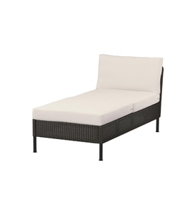 Bahçe Uzanma Koltuğu, Koyu Gri, 80 cm, Frösön-Duvholmen Bej, 2 Kişilik