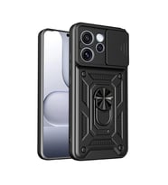 Lexroo Oppo Reno 15 Pro Kılıf Magnetik Standlı Kamera Korumalı Sürgülü Vega Kılıf - Siyah