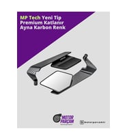Yeni Tip H2 Premium Katlanır Ayna Karbon Renk