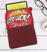 BK Gift Pop Art Tasarımlı Taşınabilir Koruyucu Tablet Kılıfı & Organizer Çanta - Bordo-15