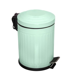 Vintage Çizgili Mint 5 Litre Çöp Kovası, şık ve fonksiyonel tasarım