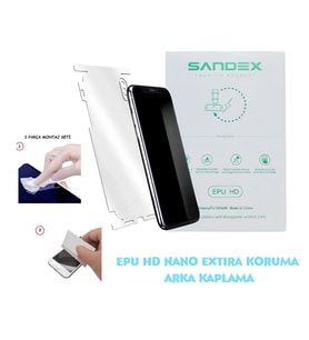 Oppo FİND X2 NEO Uyumlu NANO Full Arka Kaplama Esnek ULTRA İnce - SANDEX - EPU HD