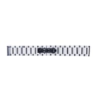 PASLANMAZ ÇELİK KORDON MK1005 - SİYAH - 24MM (Gümüş)