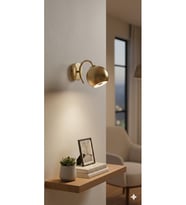 Küre Duvar Led Aplik Mat Gold Eskitme Kaplama GU10 OS RAM Tasarruflu LED Ampül Duvar Aplik