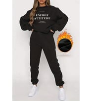 Energy Baskılı Unisex Eşofman Takımı (Siyah)