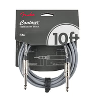 Fender 0990571124 Contour Serisi Inca Silver Enstrüman Kablosu (3m) Gümüş Renkli Tasarım Sahne İçin Esnek ve Korumalı Yapı