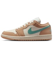 Nike Air Jordan 1 Low Leather Sneaker Unisex Hakiki Deri Günlük Spor Ayakkabı Krem