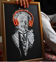 Einstein Neon LED Işıklı Tablo 40x60 cm