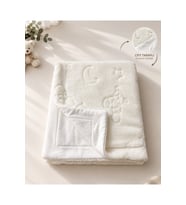 Çift Taraflı Welsoft İnterlok Bebek Battaniyesi 80x90 cm Peluş Kabartmalı A