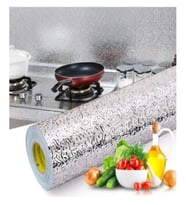 Yapışkanlı Kolay Silinebilir Mutfak Tezgah Üstü Folyo Gümüş 40 Cm x 10 M