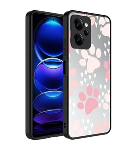 Xiaomi Poco X5 Pro Uyumlu Kılıf Aynalı Desenli Kamera Korumalı Parlak Zore Mirror Kapak