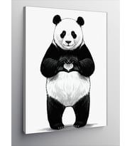 Kanvas Tablo Sevimli Panda Portresi