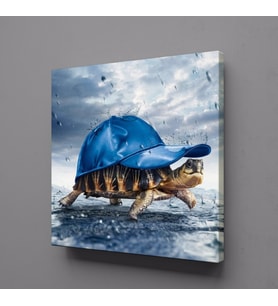KAPLUMBAĞA KANVAS TABLO 120x120cm (Karışık)