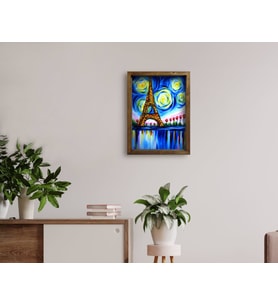 BK Home Paris Tasarımlı Doğal Masif Ahşap Çerçeveli Tablo 45x65cm-2