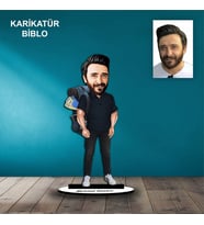 KİŞİYE ÖZEL ERKEK GEZGİN TASARIMLI KARİKATÜR BİBLO B55