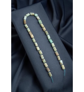 Krizopras Doğal Taş Silindir Kesim 7x12mm Dizi