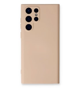 Durukar® Samsung Galaxy S22 Ultra Kılıf Nano içi Kadife Silikon - Pudra