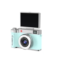 Retro Dijital Fotoğraf Makinesi 2K Video 40MP 2,4 İnç Flip Ekranlı LED Işıklı Selfie Vlog Kamerası