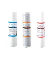 AQUAFLY Su Arıtma Filtresi 3lü Set Arıtıcı Filtresi AÇIK KASA CİHAZ UYUMLU (Krem)