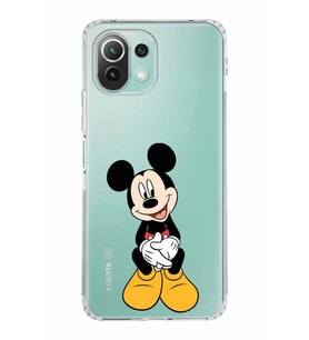 Xiaomi  Mi 11 Lite  Kamera Korumalı Kapak Mickey Mouse Tasarımlı Şeffaf  Kılıf