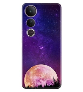 Vivo V50 Lite Kılıf Boutique Baskılı Resimli Mor Ay Pcode -025