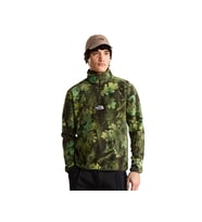 The North Face M NOVELTY LOGO GLACIER 1/4 ZIP - PRINT Erkek Outdoor Çeyrek Fermuarlı Polar Üst NF0A8JK8SS11 Yeşil
