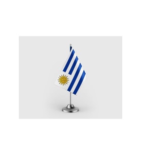 Uruguay Tekli Saten Masa Bayrağı Seti