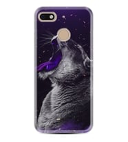 General Mobile GM8 Go GM9 GM20 Pro Plus Kılıf Desemli Silikon Purple Leopar 1750