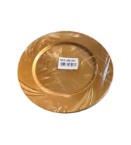 Kullan At Parti Davet Sunum Servis Plastik Sert Mika Tabak - 26 Cm. - Altın - 6 Adetlik Paket