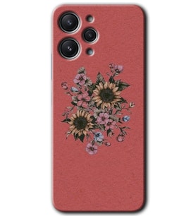 Redmi 12 Kılıf HD Desen Baskılı Arka Kapak - Retro Çiçek