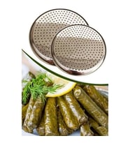 22 cm Paslanmaz Çelik Oval Delikli Model Tepsi Sarma Dolma Altlığı Pide Pizza Mutfak Tepsisi