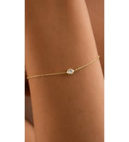 Zirkonyum Beyaz Taşlı Bileklik 925 Ayar (Gold)