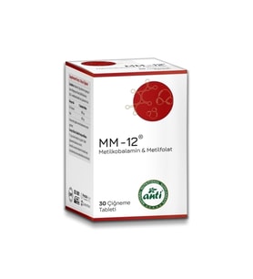 Anti MM-12 Metilkobalamin Çiğneme Tableti 30 Tablet