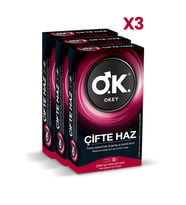 Okey Çifte Haz Prezervatif 10'lu x3 Adet