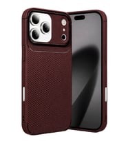 Newface Apple iPhone 17 Pro Auto Focus Karbon Kapak - Bordo