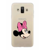 Samsung Galaxy J7 Duo Kapak Minnie Mouse Tasarımlı Şeffaf Silikon Kılıf