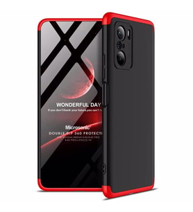 Microsonic Xiaomi Mi 11i Kılıf Double Dip 360 Protective Siyah Kırmızı