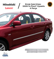Mitsubishi Lancer  Krom Cam Çıtası 4 prç. 2008 Ve Üzeri P. Çelik