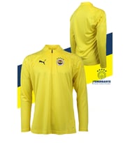 Fenerbahçe Orijinal Lisanslı 23/24 A Takım Futbolcu Yarım Fermuar Sweat (Sarı)