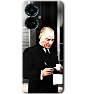 Tecno Camon 19 Pro Kılıf HD Desen Baskılı Kılıf - Atatürk Türk Kahvesi