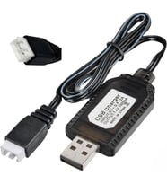 7.4V Li-ion SM-3P Soket Drone Bataryası USB Şarj Kablosu