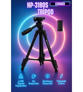 NP-3180S 129 Cm Tripod Bluetooth Kumandalı Profesyonel Telefon Kamera Tutucu Tripot