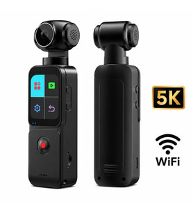 5K WiFi Dokunmatik Ekranlı Mini El Kamerası – 270° Döner Lens, Taşınabilir Video & Fotoğraf Kamerası