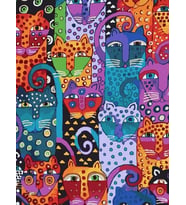 Kedi Duvarı Sayılarla Boyama Seti 40x50 cm (Tuvale Gerili)