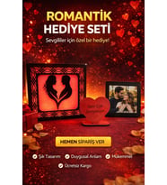 Romantik Işıklı Hediye Seti – Özel Tasarım Gece Lambası & Fotoğraf Çerçevesi