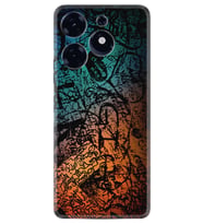 Spark 10 Pro Kılıf Silikon Desen Özel Seri İşaretler Tuval 1716